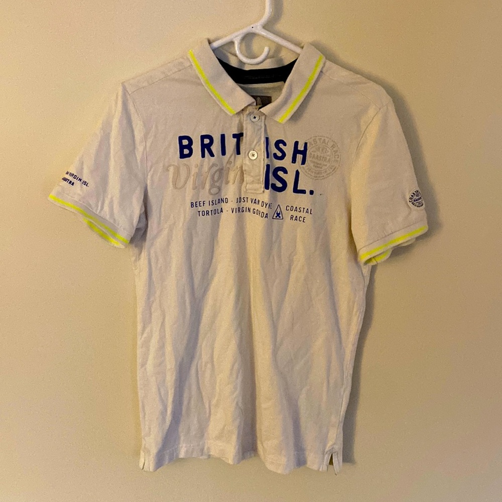 Gaastra Men’s Short Sleeve Off White Polo M Great Condition BVI